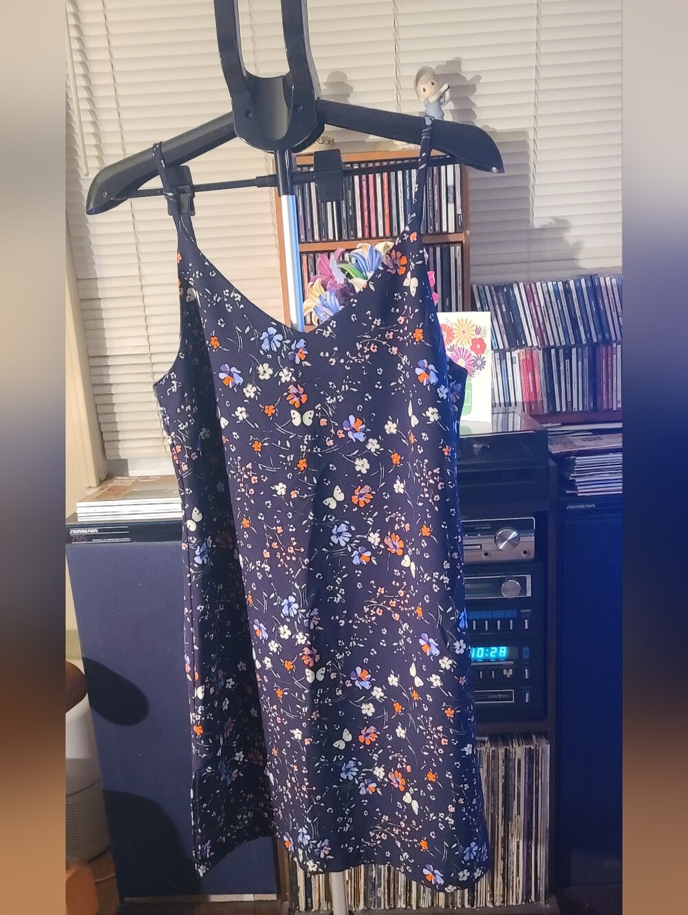 Sanctuary Navy Floral Dress with Orange and Light Blue Accents